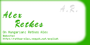 alex retkes business card